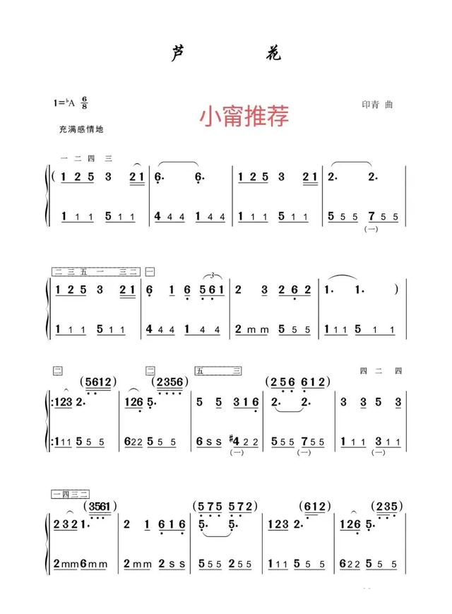 手风琴音阶练习曲谱（手风琴谱在水一方天空之城绒花芦花飘落）(19)