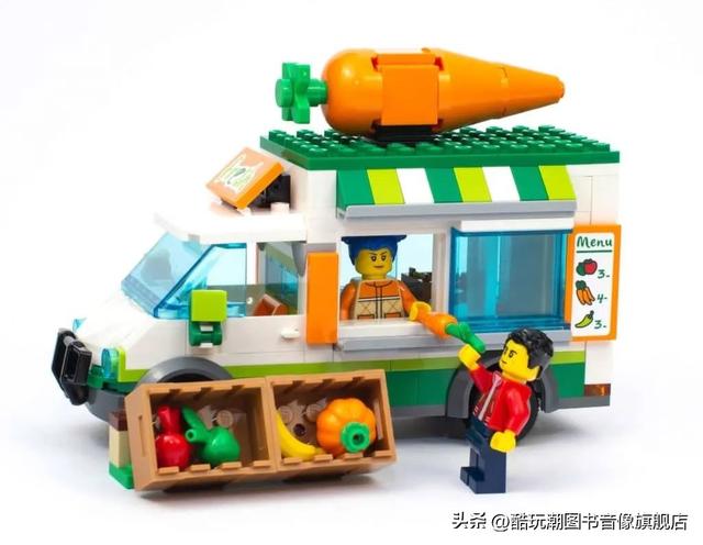 乐高城市10638拼装（乐高60345流动农货车开箱评测）(19)