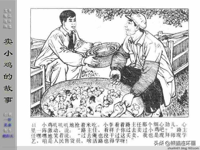 寓言故事连环画12册全套书链接（连环画卖小鸡的故事）(43)