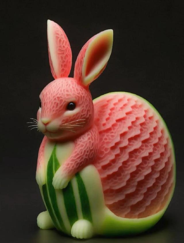 整个西瓜皮雕刻简单花式（精湛的15个西瓜雕刻艺术品）